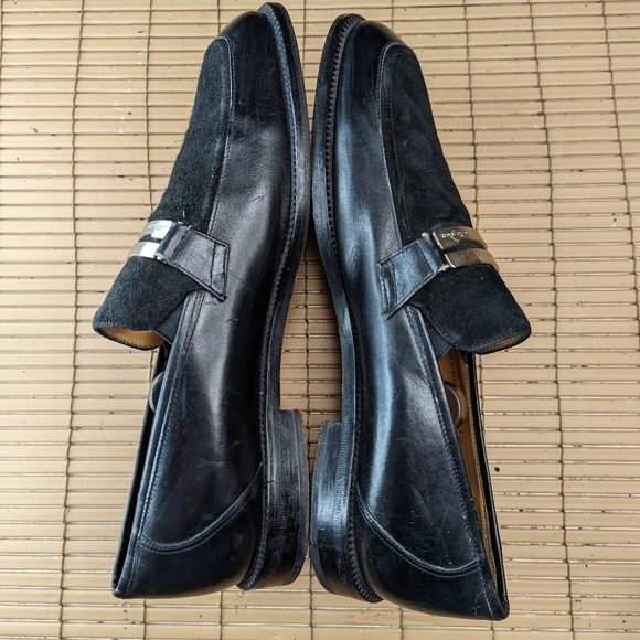 MEZLAN Black Suede Leather Men\'s Dress Loafer Slip On Shoe Calabria 11 M.  B100p